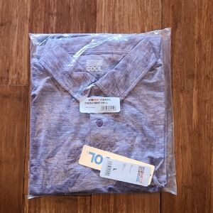 Men's Purple Polo Short Sleeve Shirt Size Large